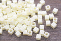7mm Ivory Acrylic Cube Blank Beads