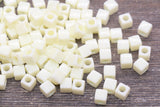 Ivory Cube Beads, Acrylic Cube Square Beads, Acrylic Spacer Beads, Ivory Cube Beads, Acrylic Blank Cube Beads, Size 7mm #2471