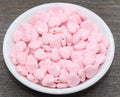 12 x 11mm Pink Acrylic Heart Beads