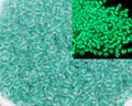 4mm 6/0 glow in dark in dark transparent green lining glass seed beads for bracelets