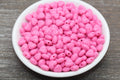 9 x 8mm Barbie Pink Acrylic Heart Beads
