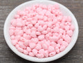 9 x 8mm Pink Acrylic Heart Beads