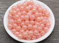 10mm Jelly Peach AB with Glitter Acrylic Gumball Beads