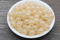 12mm Jelly Ivory AB with Glitter Acrylic Gumball Beads