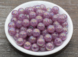 12mm Jelly Purple AB with Glitter Acrylic Gumball Beads