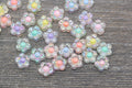 12mm Multicolor AB Acrylic Flower Beads