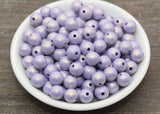 10mm Lavender Shimmer Gumball Beads, Round Acrylic Loose Beads, Bubblegum Beads, Chunky Beads, Gumball Beads, Smooth Plastic Beads #645