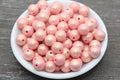 12mm Peach Shimmer Acrylic Gumball Beads