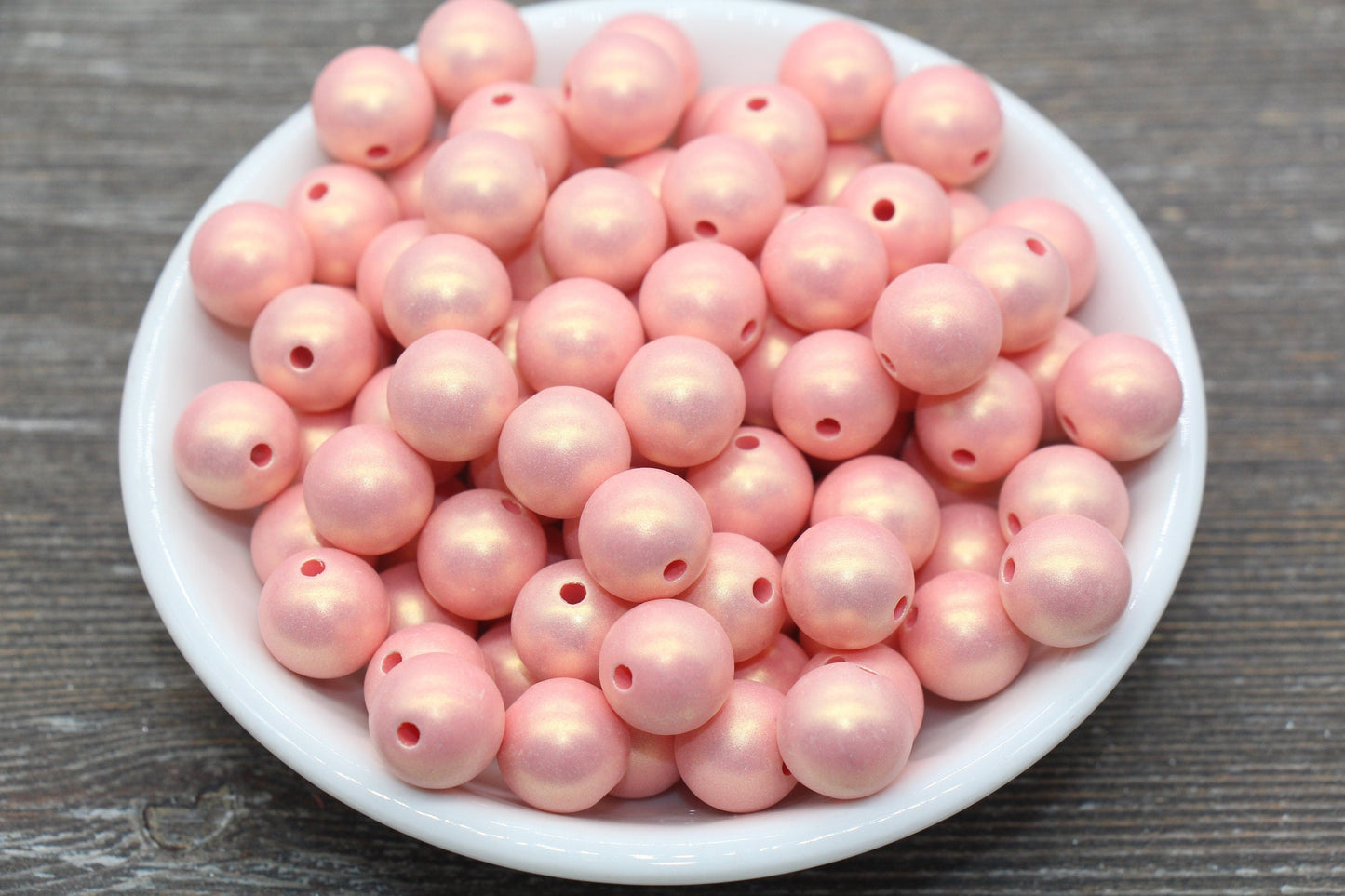 12mm Peach Shimmer Gumball Beads, Round Acrylic Loose Beads, Bubblegum Beads, Chunky Beads, Round Plastic Beads #649