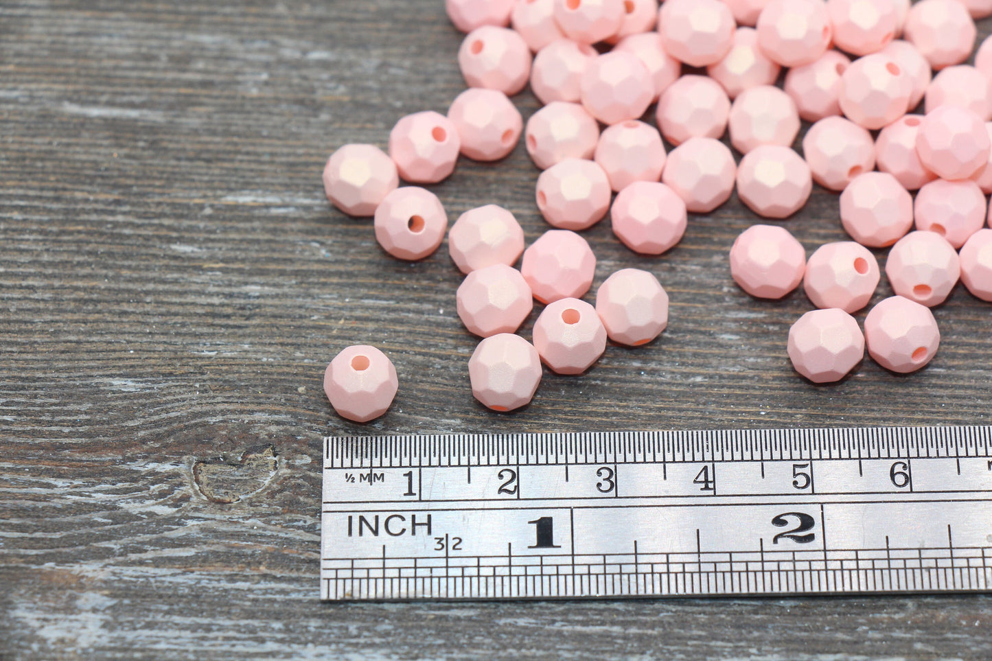 8mm Pink Shimmer Faceted Gumball Beads, Faceted Acrylic Loose Beads, Bubblegum Beads, Chunky Beads, Pink Gumball Beads #2542