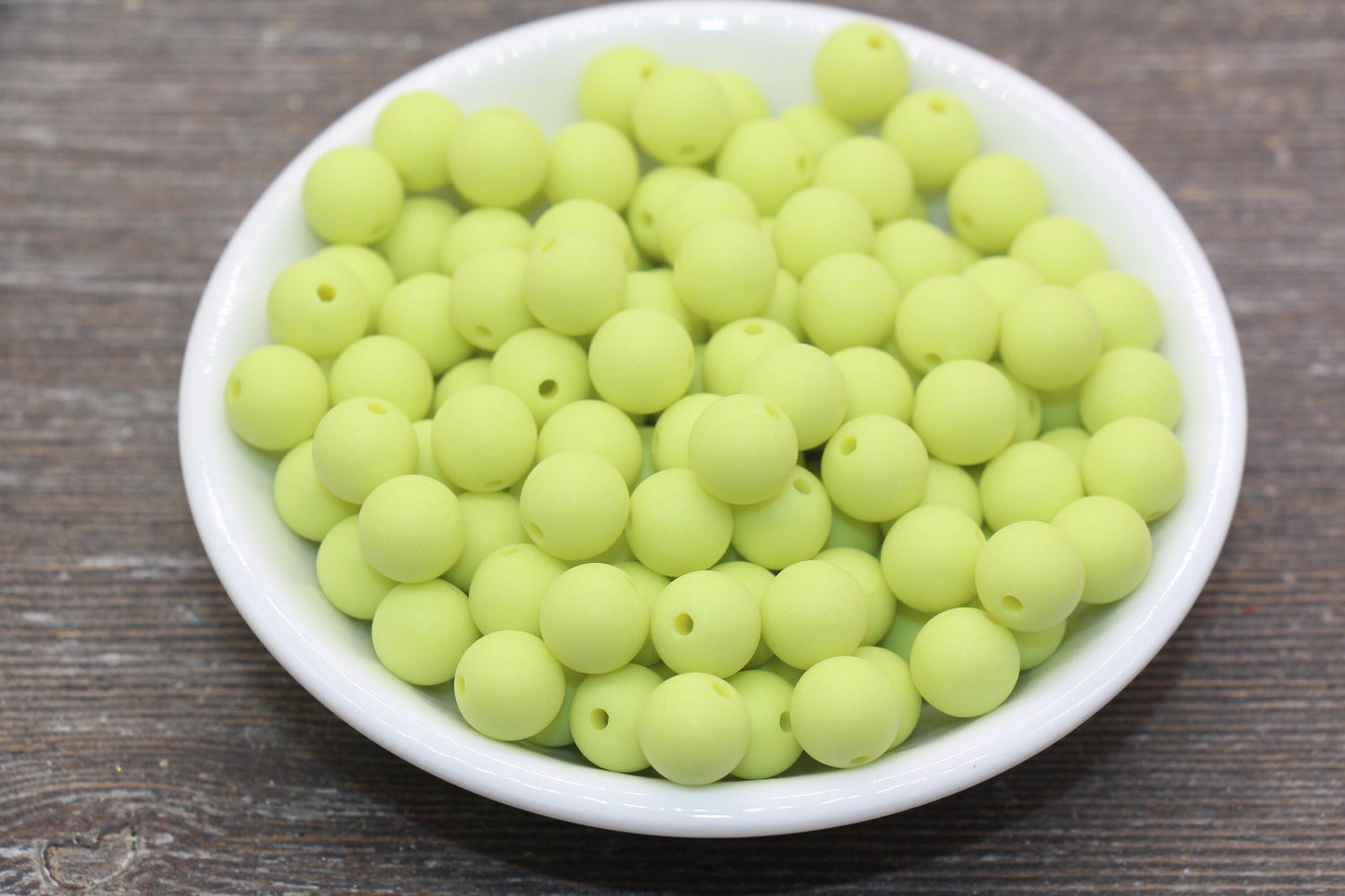 10mm Matte Lime Green Gumball Beads, Round Acrylic Loose Beads, Frosted Green Bubblegum Beads, Chunky Beads, Round Plastic Beads #2554