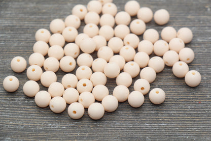 8mm Matte Light Peach Round Beads, Acrylic Gumball Bead, Frosted Light Peach Round Spacer Beads, Bubblegum Beads, Plastic Round Bead #2559