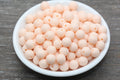 10mm Matte Light Peach Acrylic Gumball Beads