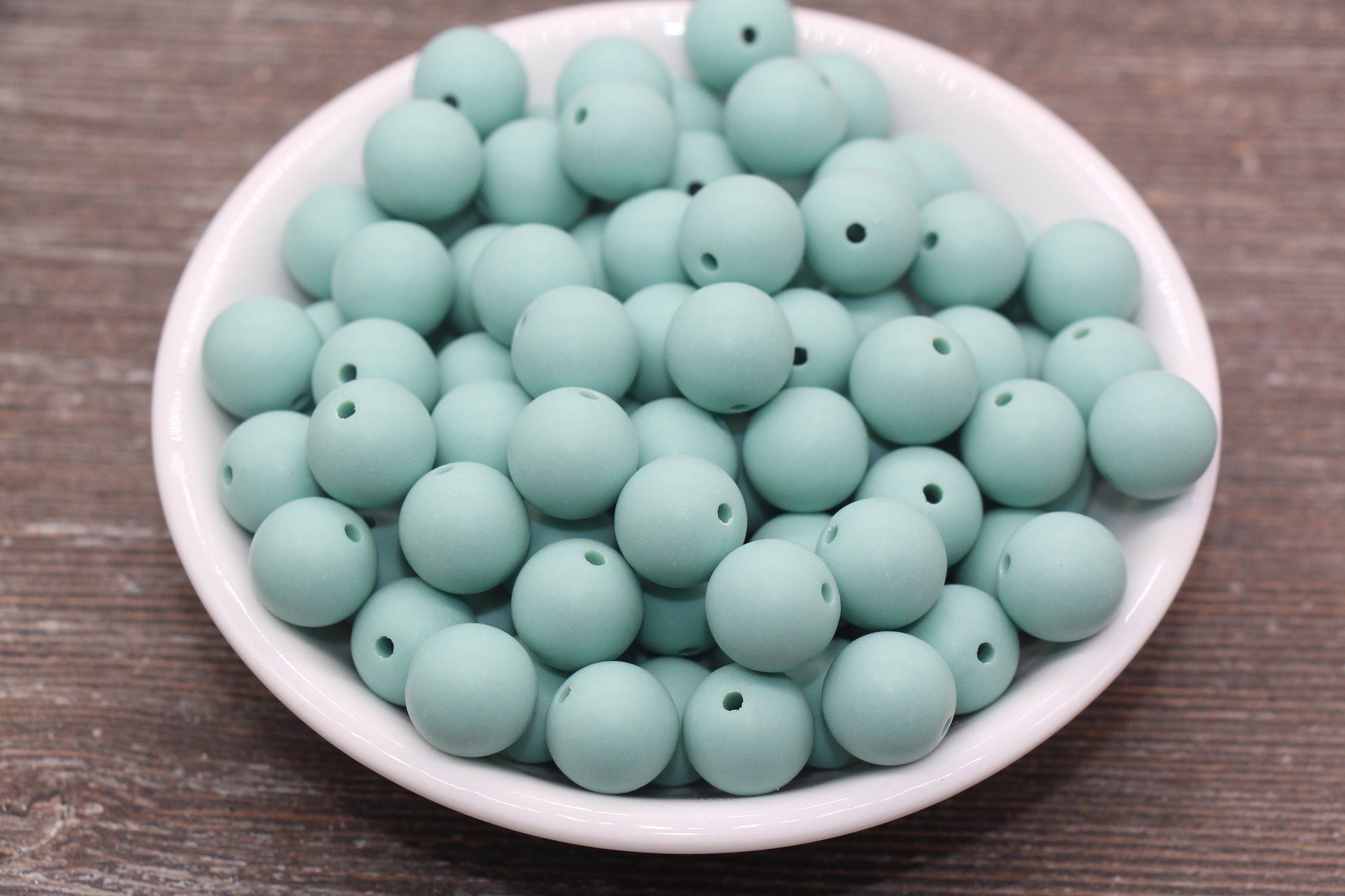 12mm Matte Dusty Green Round Beads, Frosted Acrylic Round Gumball Beads, Bubblegum Beads, Chunky Beads, Plastic Round Bead #2564