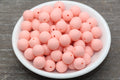 12mm Matte Peach Acrylic Gumball Beads