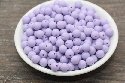 8mm Matte Lilac Round Beads, Acrylic Gumball Bead, Frosted Lilac Purple Round Spacer Beads, Bubblegum Beads, Plastic Round Bead #2586