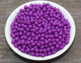 6mm Violet Purple Gumball Beads, Round Acrylic Purple Loose Beads, Bubblegum Beads, Chunky Beads, Bubble Gum Beads, Smooth Round Beads #1352