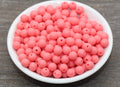 8mm Matte Watermelon Pink Acrylic Gumball Beads