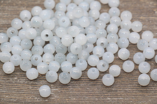 8mm Light Gray Ombre Round Beads, Acrylic Gumball Bead, Gray Round Beads, Bubblegum Beads, Plastic Round Bead, Jewelry Beads #2613