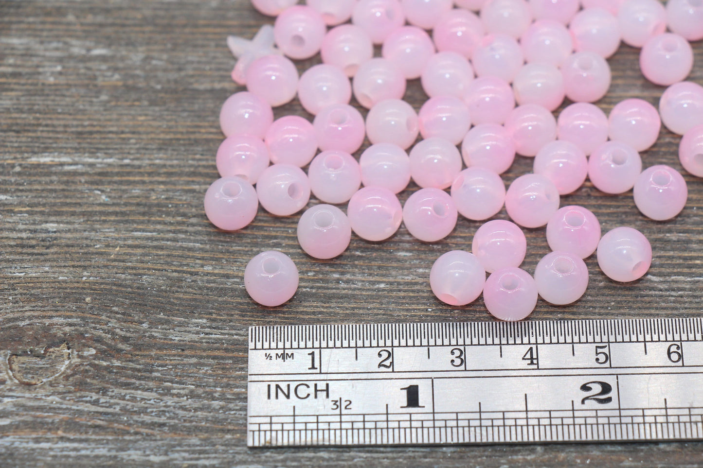 8mm Pink Ombre Round Beads, Acrylic Gumball Bead, Pink Round Beads, Bubblegum Beads, Plastic Round Bead, Jewelry Beads #2615