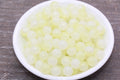 10mm Light Yellow Ombre Faux Pearl Acrylic Beads
