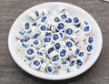 10mm blue evil eye hamsa hand polymer clay beads, halloween clay charms for bracelets