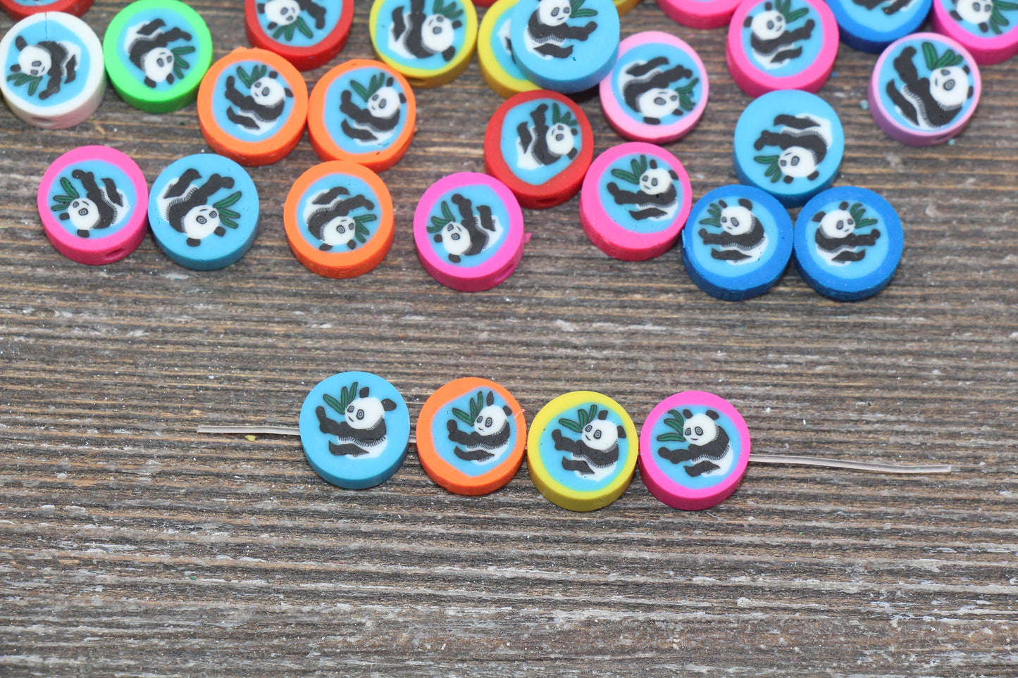 Panda Polymer Clay Beads, Mix Panda Clay Beads, Jewelry Beads, Beads for Bracelet #170