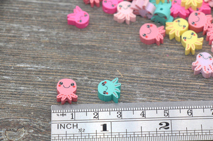 Kawaii Octopus Polymer Clay Beads, Happy Octopus Clay Beads, Jewelry Beads, Beads for Bracelet #171