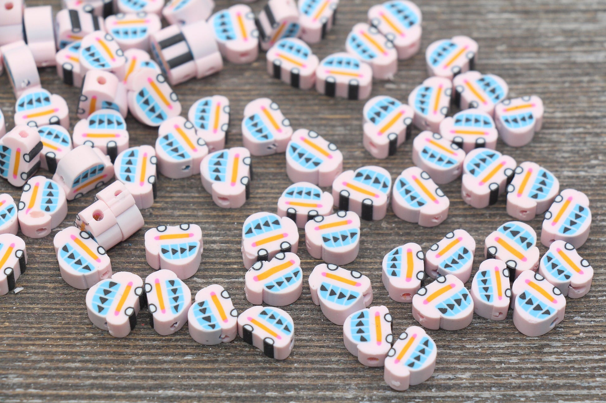 Kawaii Car Polymer Clay Beads, Car Shape Clay Beads, Jewelry Beads, Beads for Bracelet #174