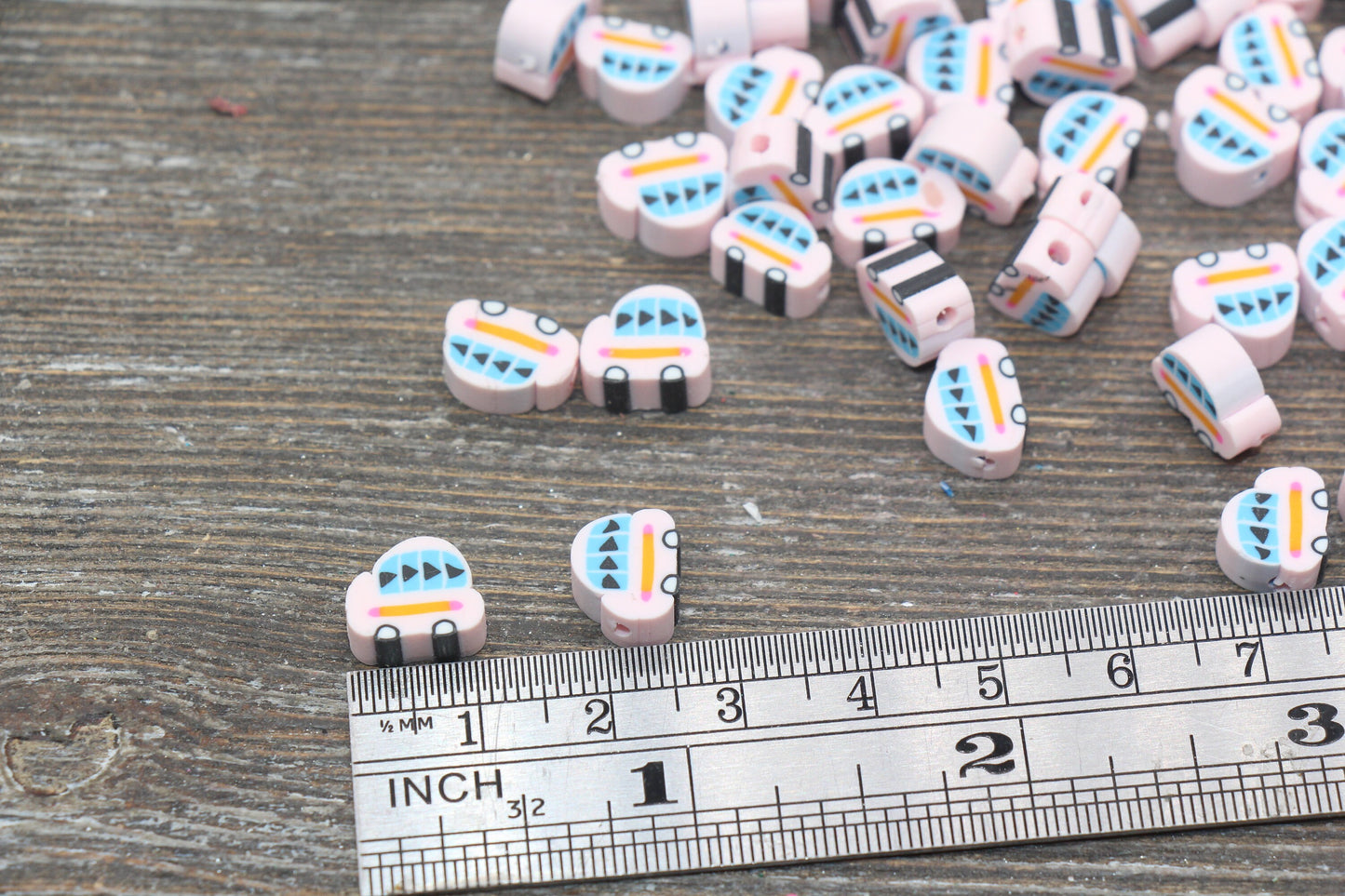 Kawaii Car Polymer Clay Beads, Car Shape Clay Beads, Jewelry Beads, Beads for Bracelet #174