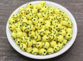 10mm Yellow Acrylic Smiley Face Beads #638