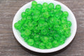 10mm Green Crackle Acrylic Gumball Beads