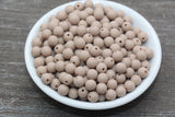 8mm Matte Tan Acrylic Gumball Beads