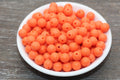 10mm Matte Orange Frosted Acrylic Gumball Beads