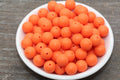 12mm Matte Orange Acrylic Gumball Beads