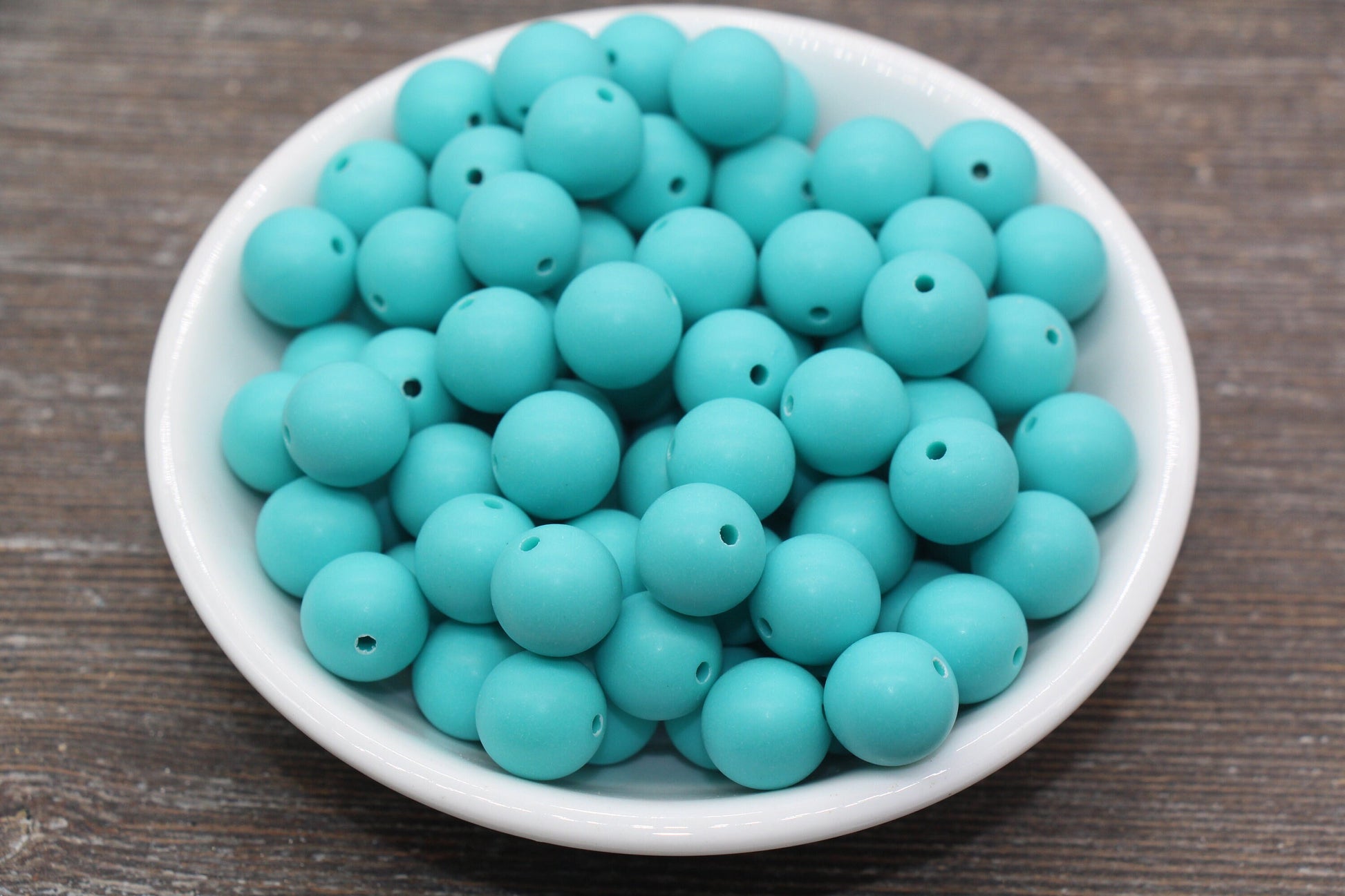 12mm Matte Turquoise Round Beads, Frosted Acrylic Round Gumball Beads, Bubblegum Beads, Chunky Beads, Plastic Round Bead #2567