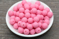 12mm Matte Pink Acrylic Gumball Beads