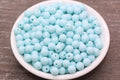 8mm Matte Pool Blue Acrylic Gumball Beads