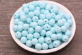 10mm Matte Pool Blue for Jewelry Acrylic Gumball Beads