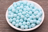 10mm Matte Pool Blue for Jewelry Acrylic Gumball Beads