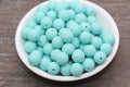 12mm Matte Mint Green Acrylic Gumball Beads