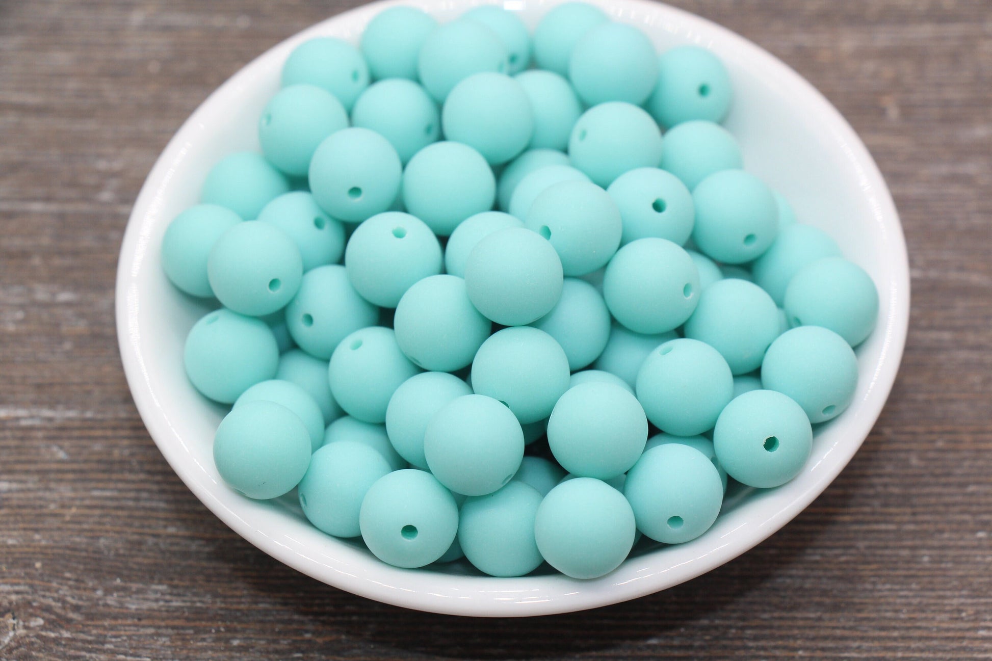 12mm Matte Mint Green Round Beads, Frosted Mint Green Acrylic Round Gumball Beads, Bubblegum Beads, Chunky Beads, Plastic Round Bead, #2585