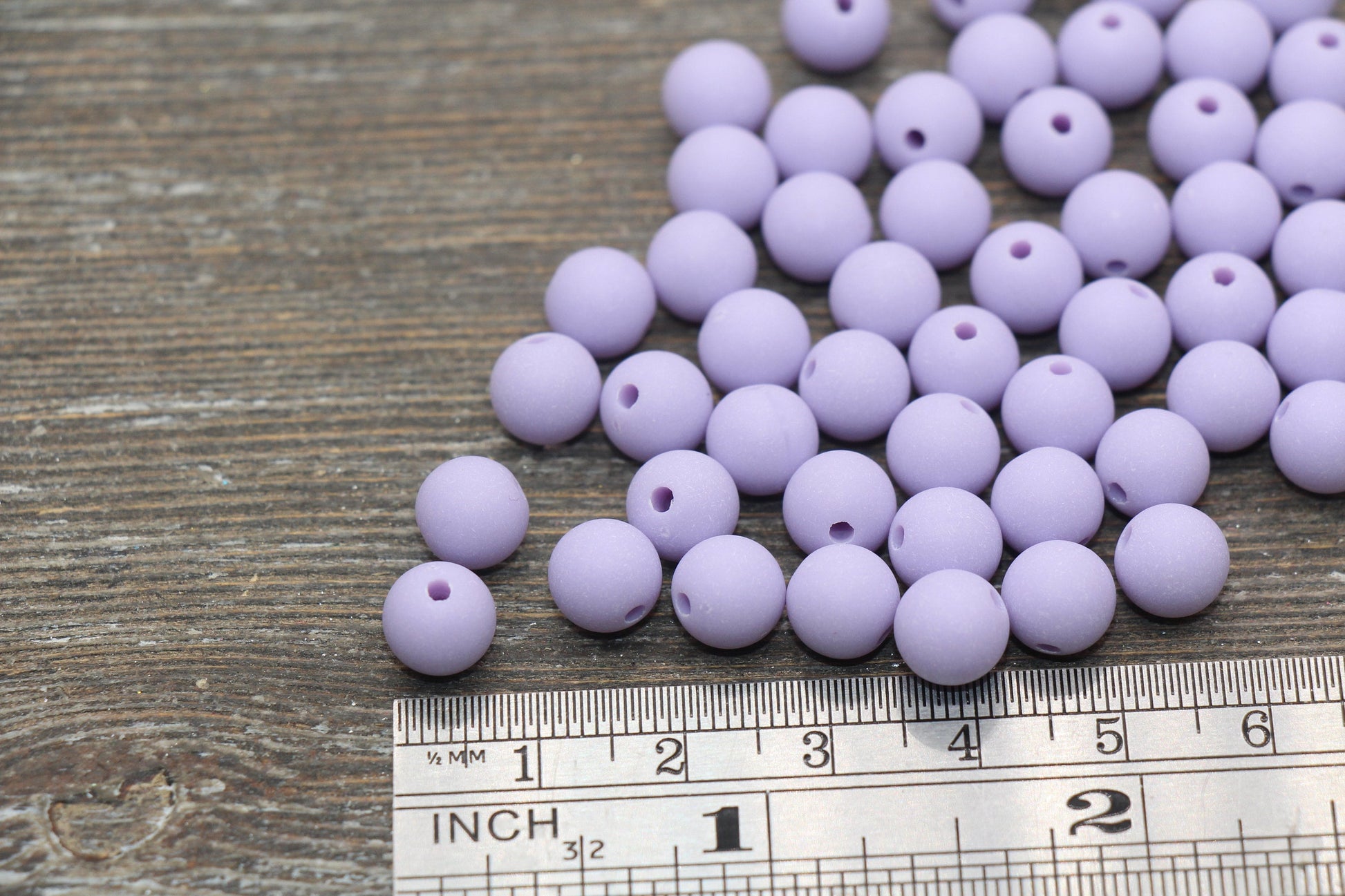 8mm Matte Lilac Round Beads, Acrylic Gumball Bead, Frosted Lilac Purple Round Spacer Beads, Bubblegum Beads, Plastic Round Bead #2586