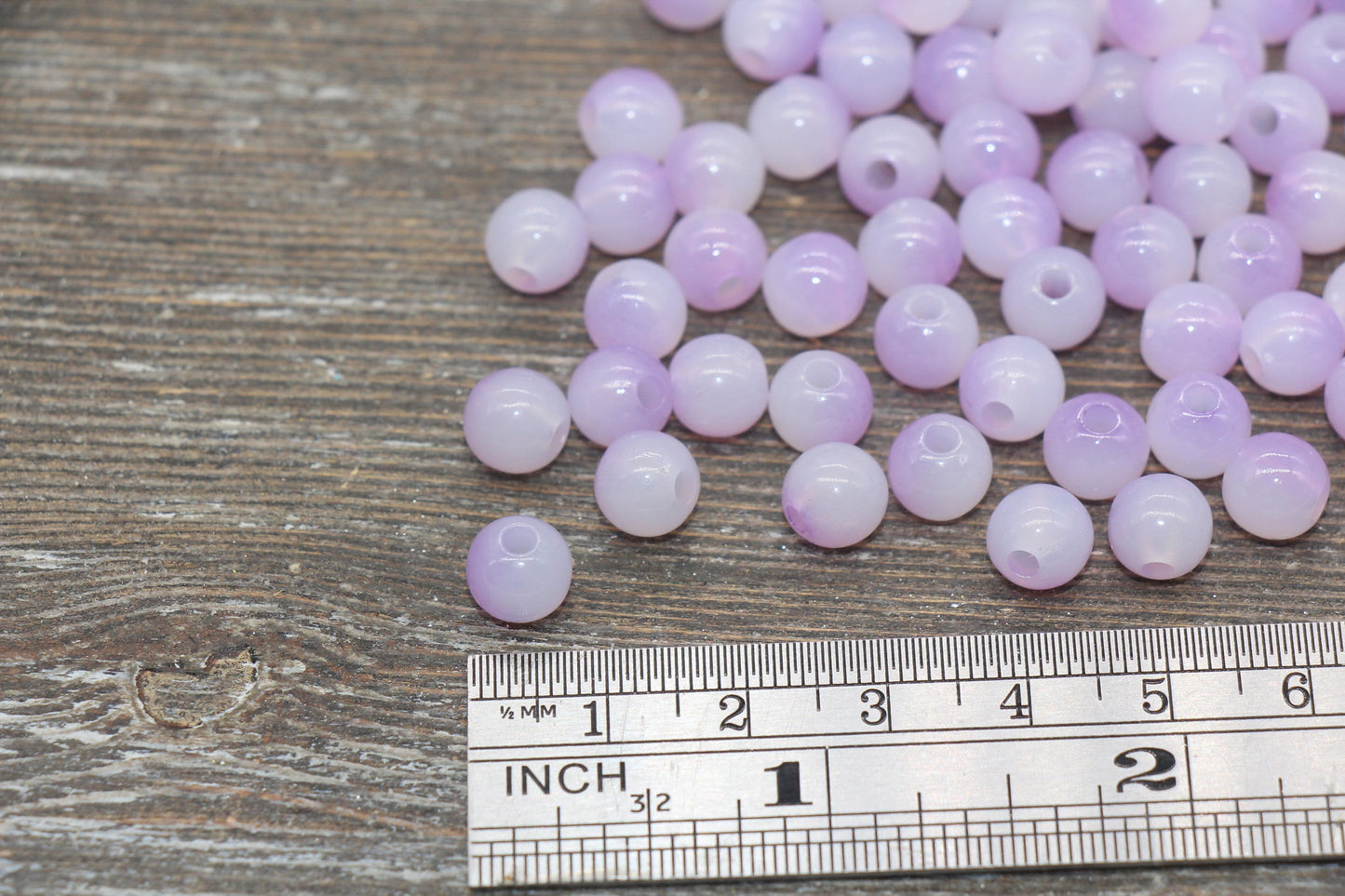 8mm Light Purple Ombre Round Beads, Acrylic Gumball Bead, Purple Round Beads, Bubblegum Beads, Plastic Round Bead, Jewelry Beads #2617