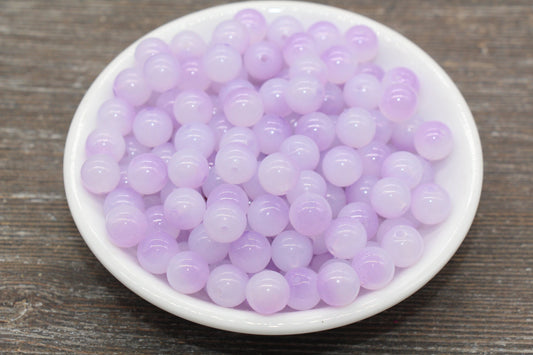 10mm Light Purple Ombre Round Beads, Acrylic Gumball Bead, Purple Round Beads, Bubblegum Beads, Plastic Round Bead, Jewelry Beads #2624