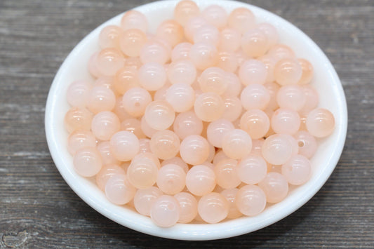 10mm Peach Ombre Round Beads, Acrylic Gumball Bead, Peach Round Beads, Bubblegum Beads, Plastic Round Bead, Jewelry Beads #2625