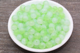 10mm Green Ombre Round Beads, Acrylic Gumball Bead, Green Round Beads, Bubblegum Beads, Plastic Round Bead, Jewelry Beads #2628