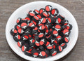 9mm ping pong paddle polymer clay beads, sports clay charms for bracelets