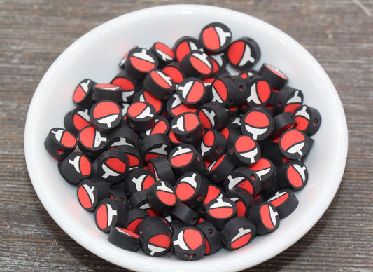 Ping Pong Paddle Polymer Clay Beads, Table Tennis Clay Beads, Jewelry Beads, Bead for Bracelet #167