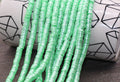 6mm green shimmer heishi beads for bracelets and DIY jewelry